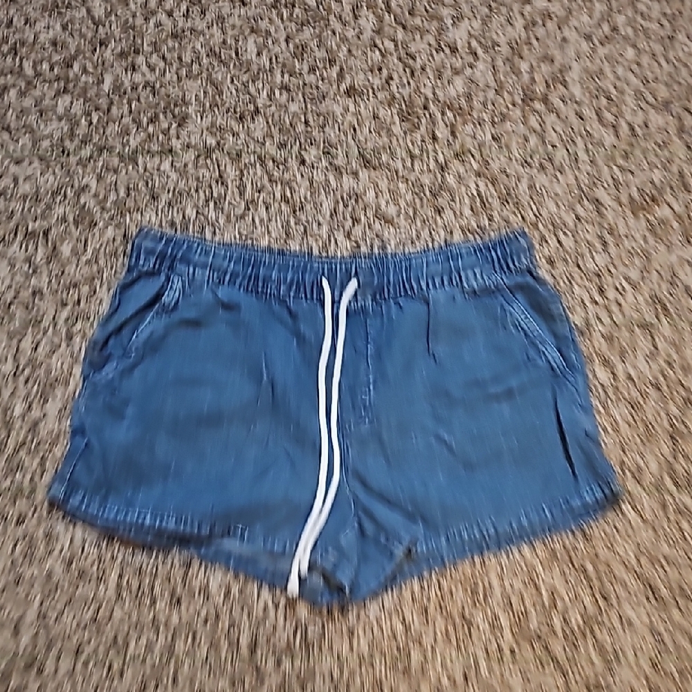 Blue Drawstring Shorts